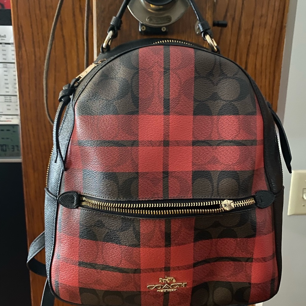 Coach backpack plaid!
